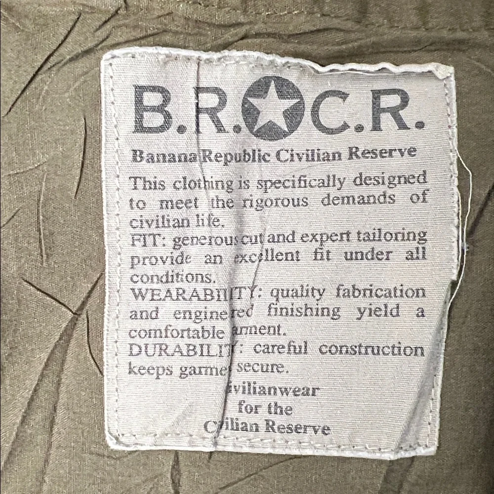 Vintage Banana Republic Civilian Reserve Cargo Pants Army Green Mens 31 80s 90s